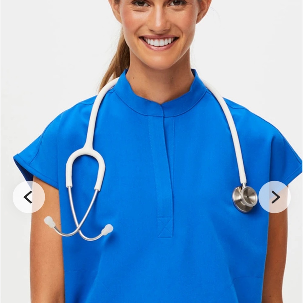 NWTs. Figs Royal Blue Medical Scrub Top Rafaela Three pocket top